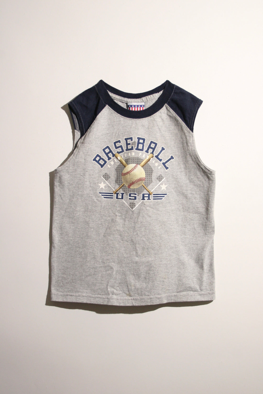 Sleeveless Baseball Graphic Tank (S)