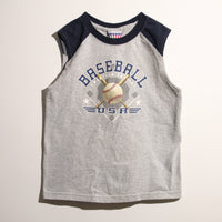 Sleeveless Baseball Graphic Tank (S)