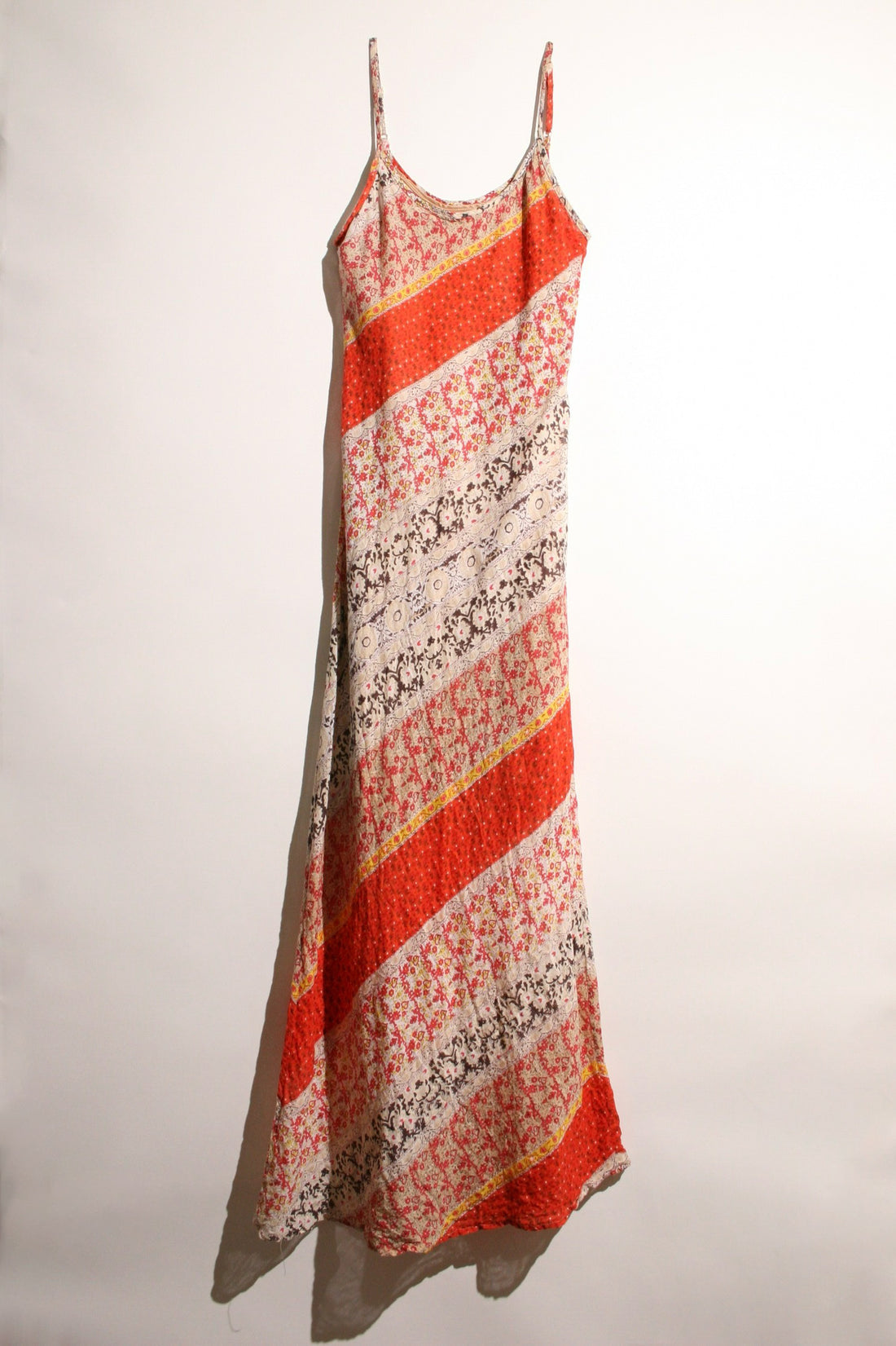 Diagonally Patterned Maxi Dress (S)