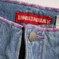 UNIONBAY - Pink Stitch Lined Denim Mini Skirt (3)