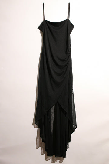 Paisley Glittery Asymmetrical Midi Dress (M-L)