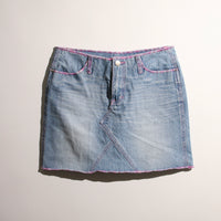 UNIONBAY - Pink Stitch Lined Denim Mini Skirt (3)