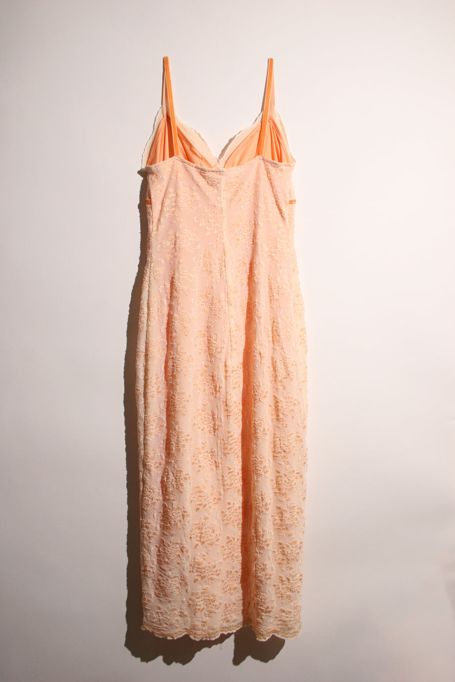 Peach Straight Maxi Dress (S-M)
