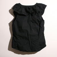 Who What Wear - V Neck Button Up Ruffle Top (XS)