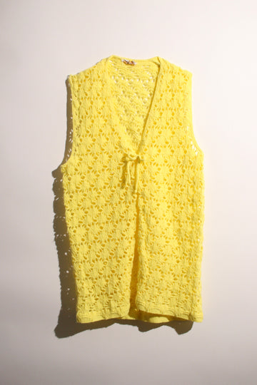 Turbo - Crochet See Through Self Tie Vest (S)