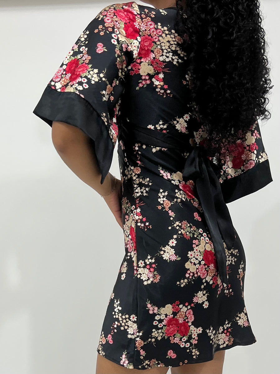 Floral Bell Sleeve Dress (S)