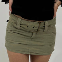 Corduroy Mini Skirt & Belt (XS/1)