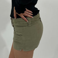 Corduroy Mini Skirt & Belt (XS/1)