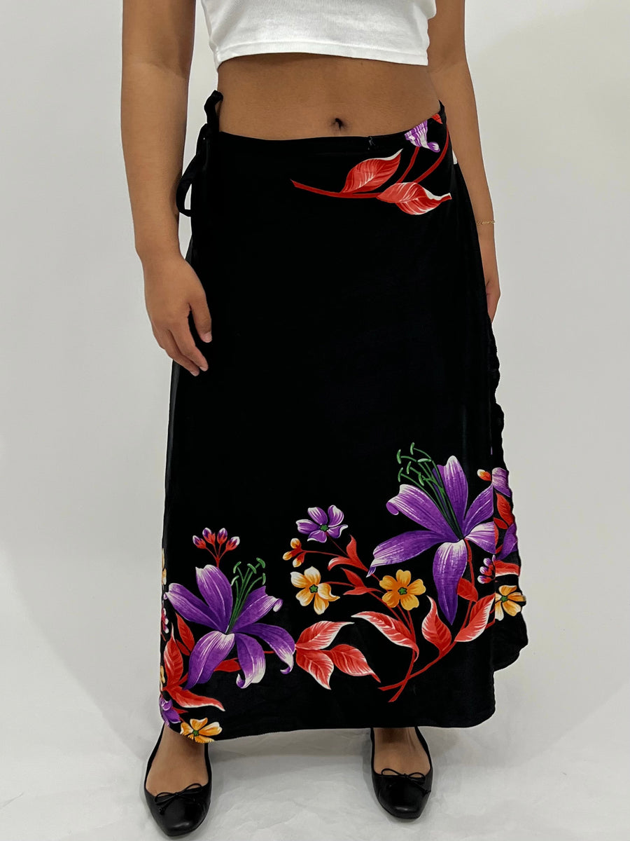 Floral Wrap Skirt (S-L)