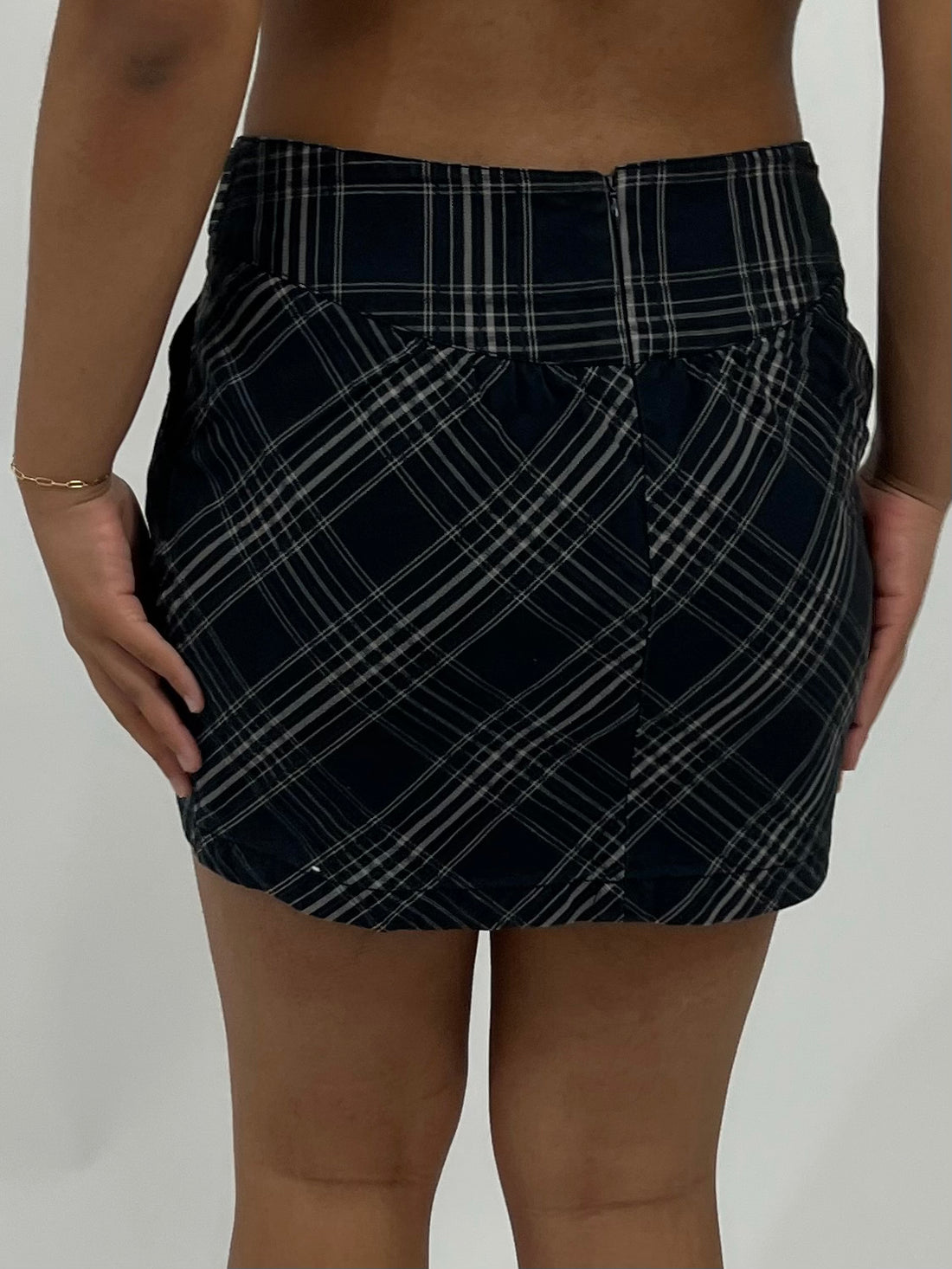 Diagonal Plaid Mini Skirt (9)