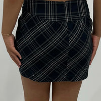 Diagonal Plaid Mini Skirt (9)