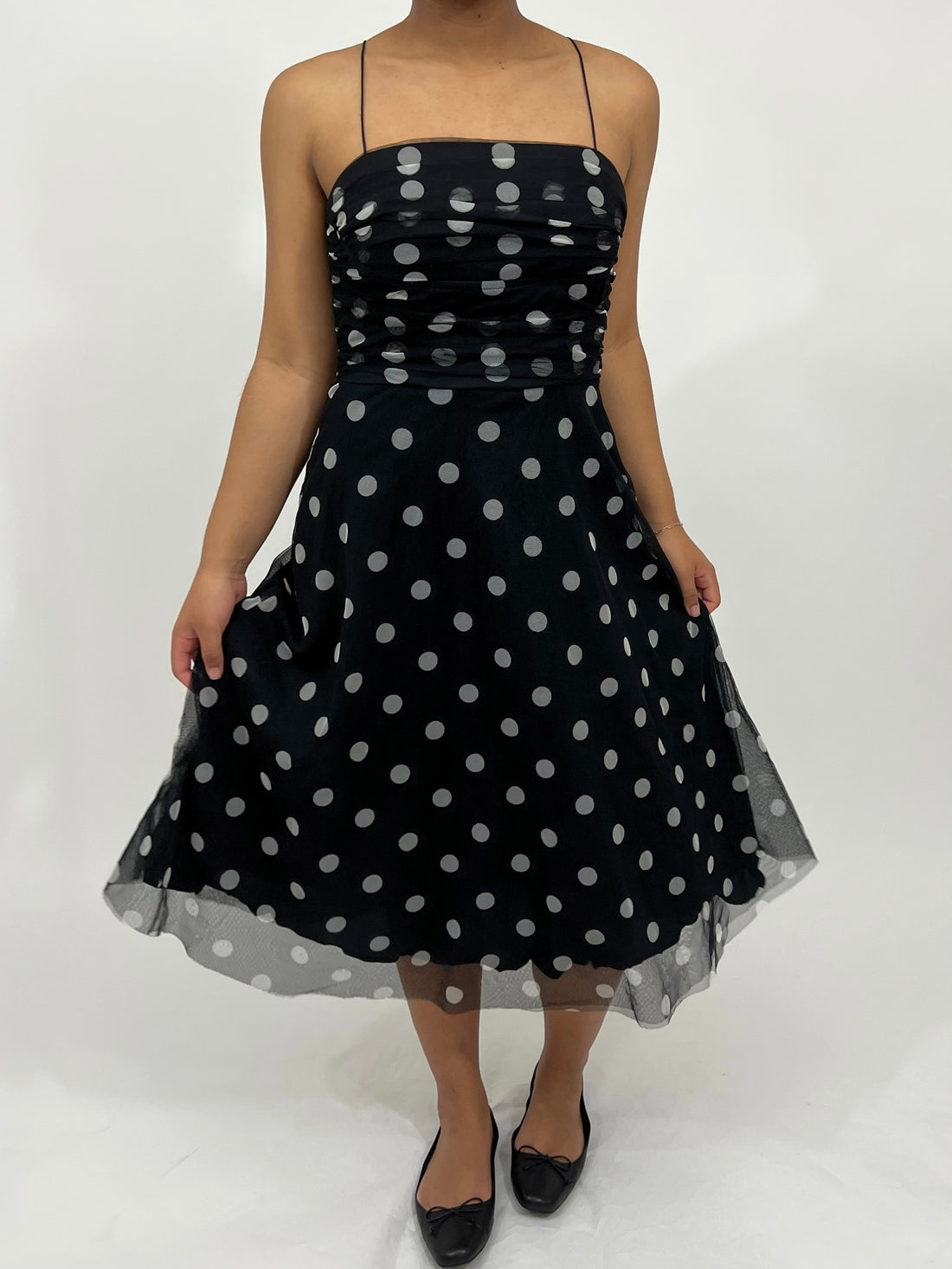 Eliza J - Polka Pot 60s Style Midi Dress (M)