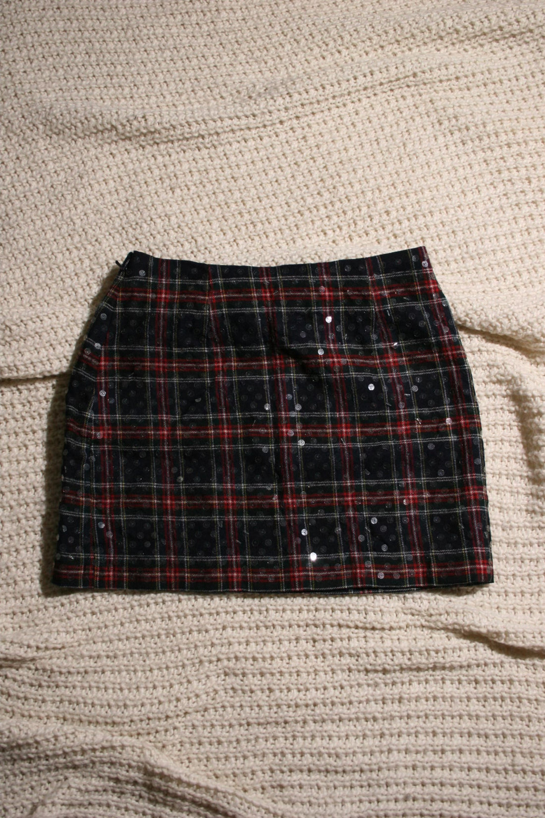 Express - Plaid Sequin Skirt (2)
